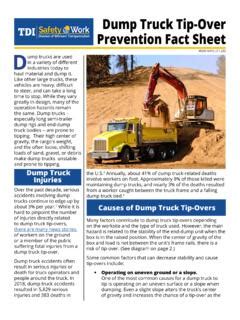 niosh dump truck fact sheet